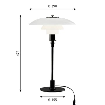 PH 3/2 bordlampe - Svart - Louis Poulsen