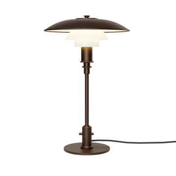 PH 3/2 Luna bordlampe - Aged brass-opalglass - Louis Poulsen
