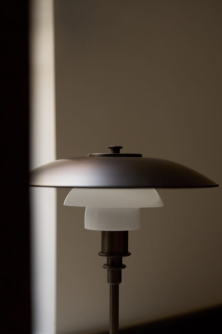 PH 3/2 Luna bordlampe, Aged brass-opalglass Louis Poulsen