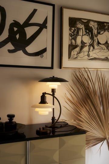PH 3/2 Luna bordlampe - Aged brass-opalglass - Louis Poulsen