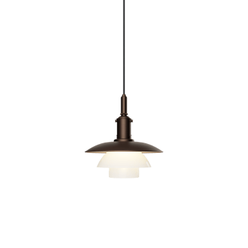 PH 3/3 Luna pendel - Aged brass-opalglass - Louis Poulsen