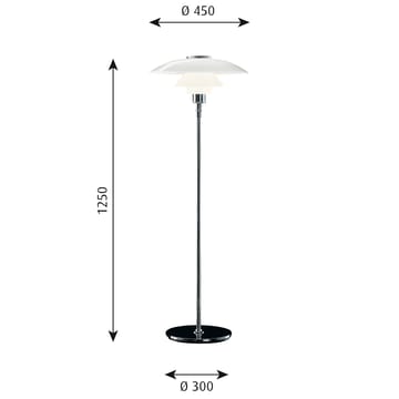 PH 4½-3½ gulvlampe - Krom - Louis Poulsen