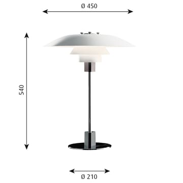 PH 4/3 bordlampe - Hvit - Louis Poulsen