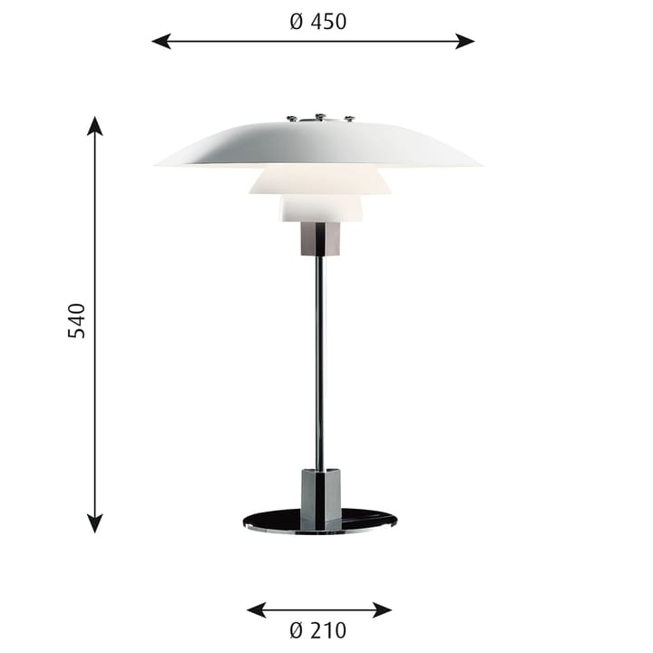 PH 4/3 bordlampe, Hvit Louis Poulsen