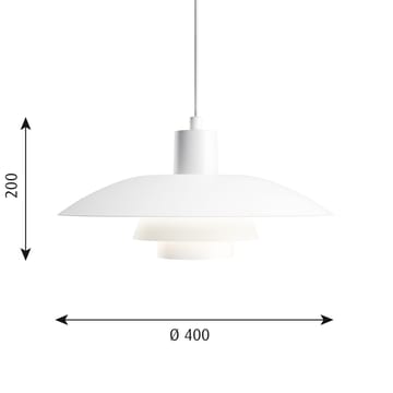 PH 4/3 pendel Ø40 cm - Hvit - Louis Poulsen