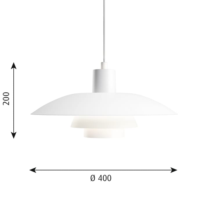 PH 4/3 pendel Ø40 cm, Hvit Louis Poulsen