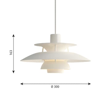 PH 5 MINI pendel monokrom - Hvit - Louis Poulsen