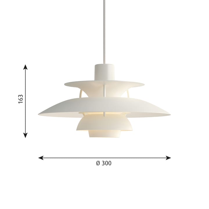 PH 5 MINI pendel monokrom, Hvit Louis Poulsen