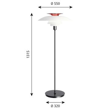 PH 80 gulvlampe - Hvit - Louis Poulsen