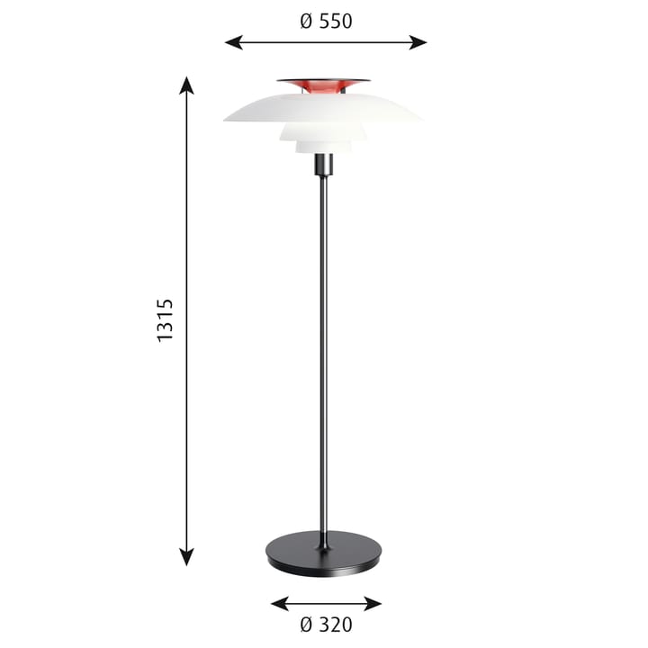PH 80 gulvlampe, Hvit Louis Poulsen