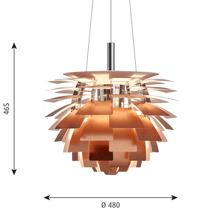 PH Artichoke pendel Ø48 cm, Kobber Louis Poulsen