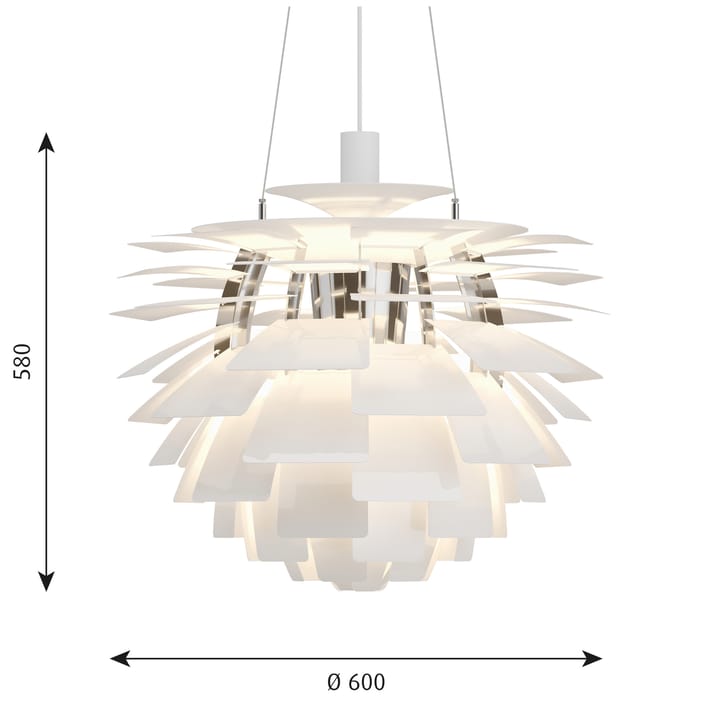 PH Artichoke pendel Ø60 cm, Hvit Louis Poulsen