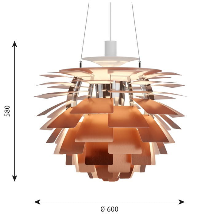 PH Artichoke pendel Ø60 cm, Kobber Louis Poulsen