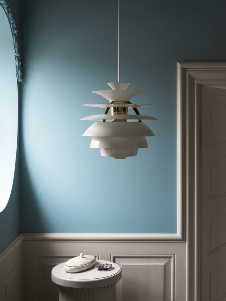 PH Snowball pendel, Dusty blue-brass Louis Poulsen