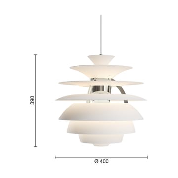 PH Snowball pendel - Soft white-brass - Louis Poulsen