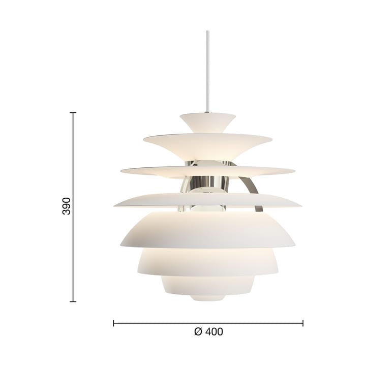 PH Snowball pendel, Soft white-brass Louis Poulsen
