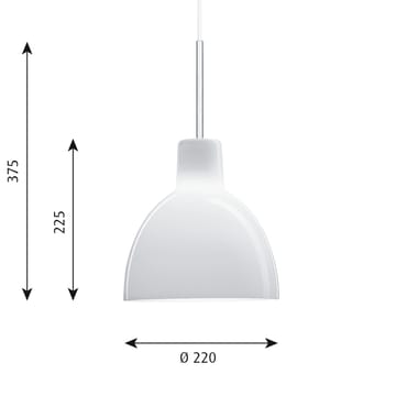Toldbod 220 pendel - Hvit opalglass - Louis Poulsen