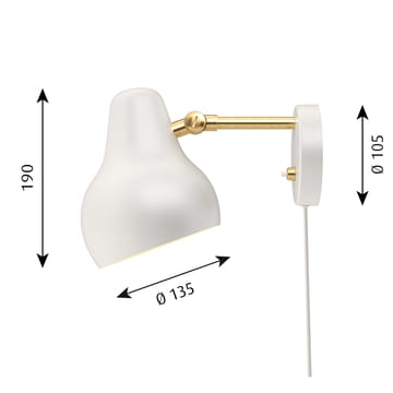 VL38 vegglampe - Hvit - Louis Poulsen
