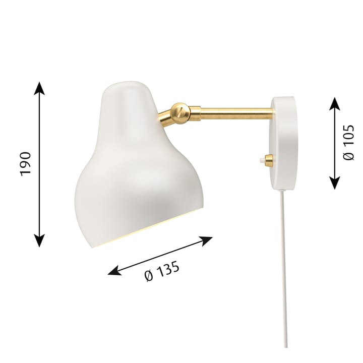 VL38 vegglampe, Hvit Louis Poulsen