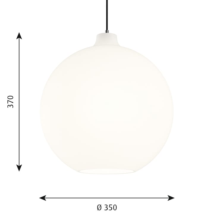 Wohlert pendel Ø35 cm, Hvit opalglass Louis Poulsen
