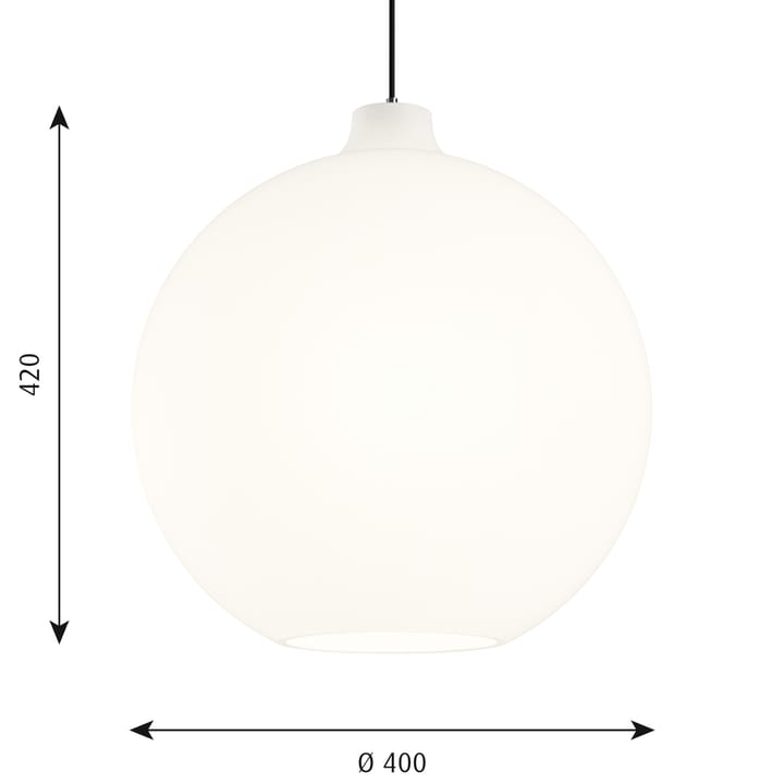 Wohlert pendel Ø40 cm, Hvit opalglass Louis Poulsen