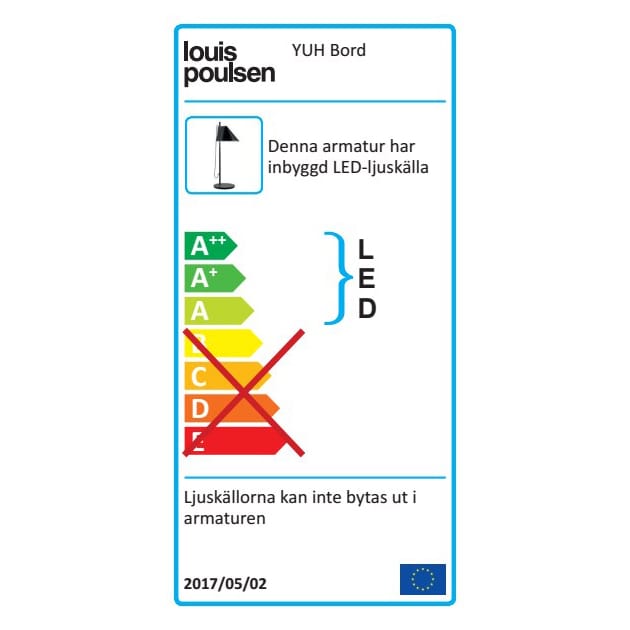 Yuh bordlampe, Hvit-messing Louis Poulsen