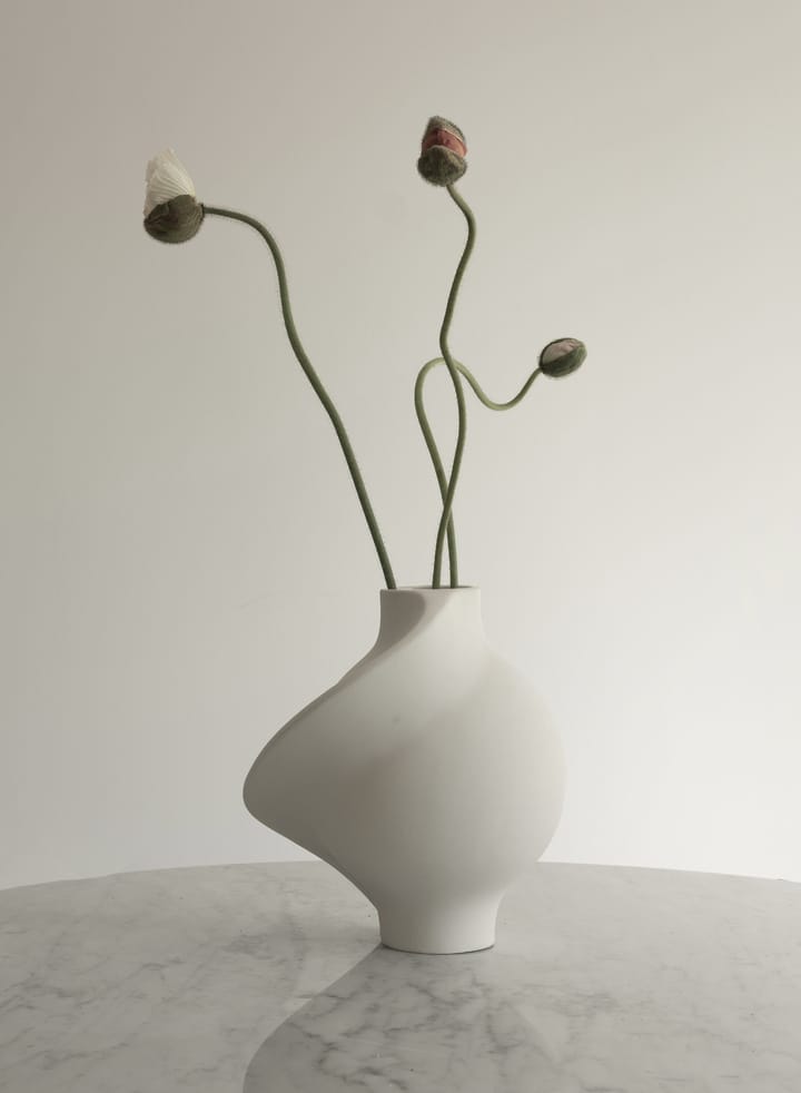 Pirout vase 01 22 cm, Raw White Louise Roe