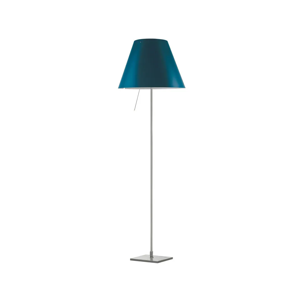 Costanza D13 t.i.f. gulvlampe, petroleum blue Luceplan