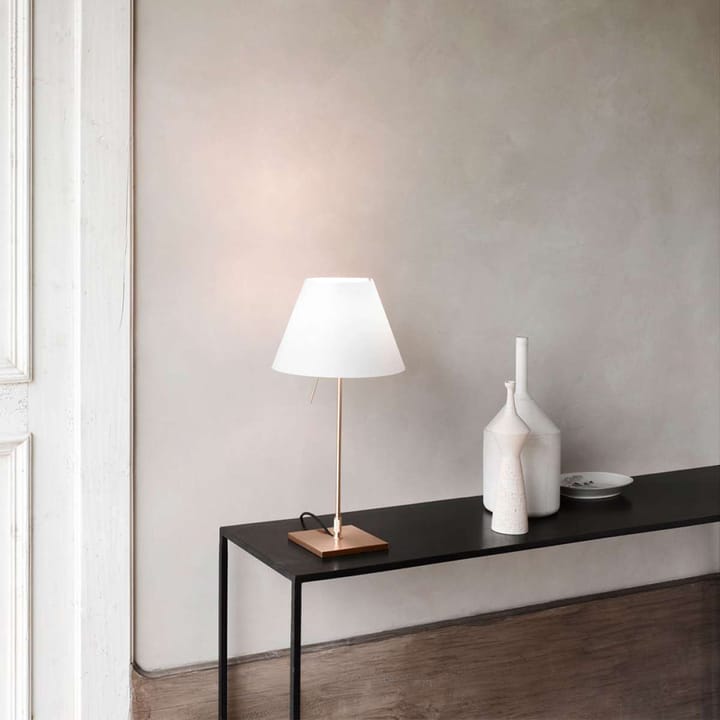 Costanzina D13 pi.c bordlampe, hvit, on-off switch Luceplan