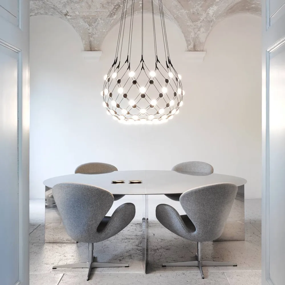 Mesh taklampe, sort, medium Luceplan