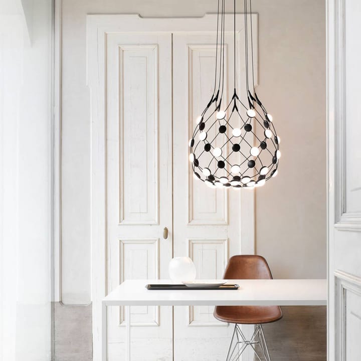 Mesh taklampe, sort, small, kabel 1 m Luceplan