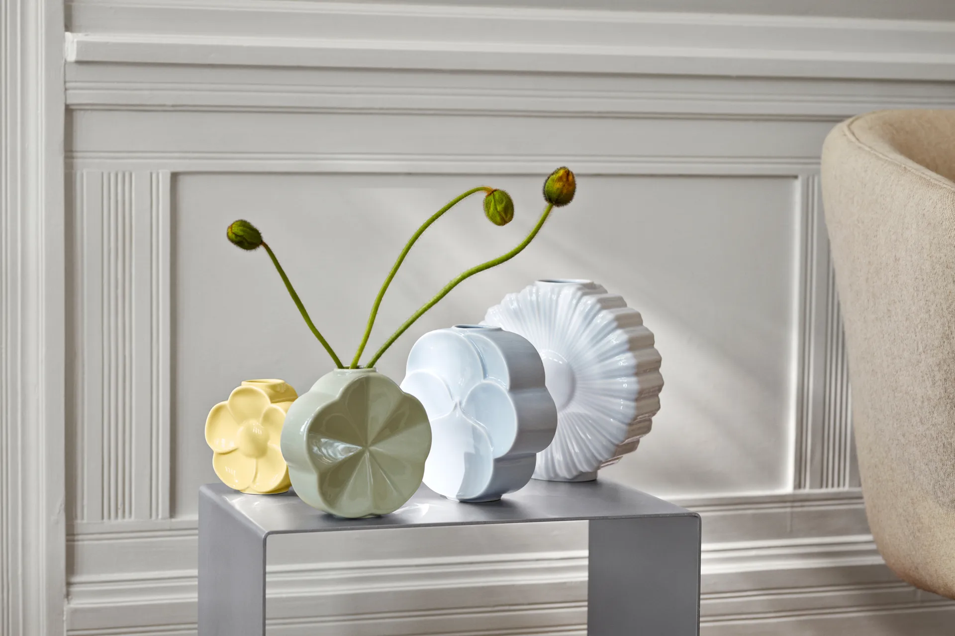 Flower vase, Prestekrage, 21 cm Lyngby Porcelæn