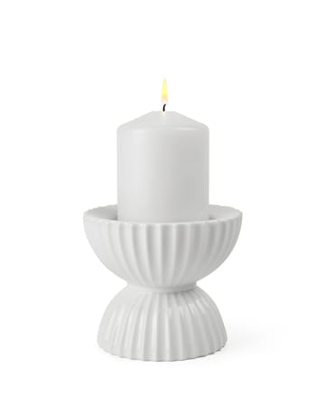 Lyngby Tura kubbelysestake Ø 11,5 cm - Hvit - Lyngby Porcelæn