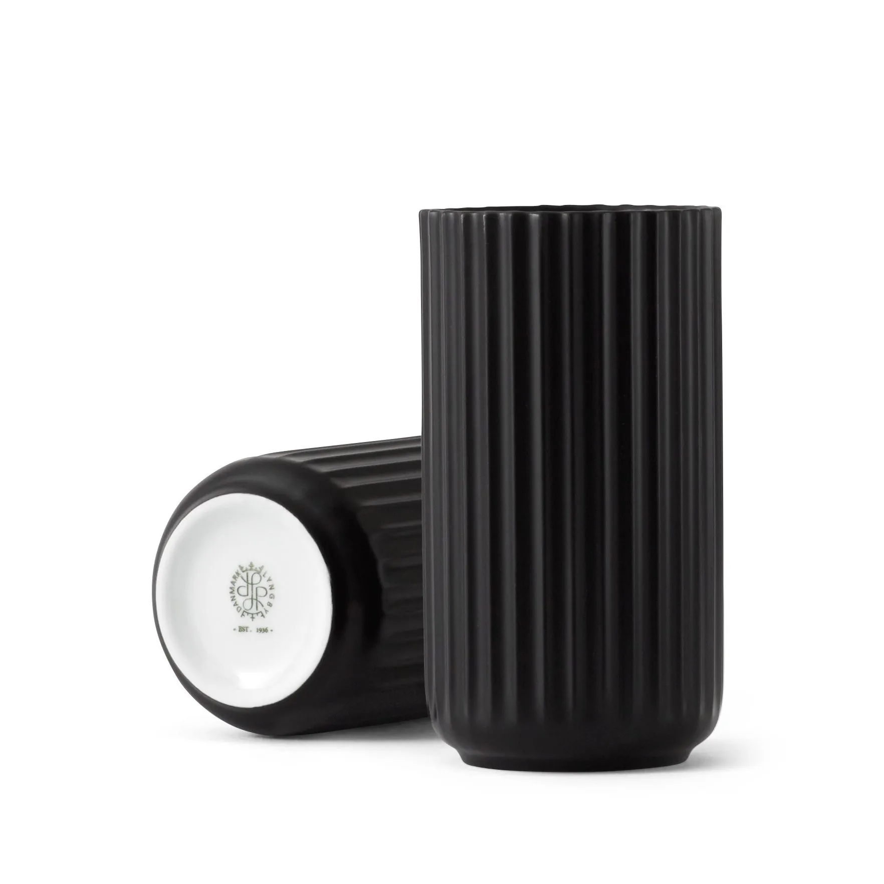 Lyngby vase sort matt, 15 cm Lyngby Porcelæn