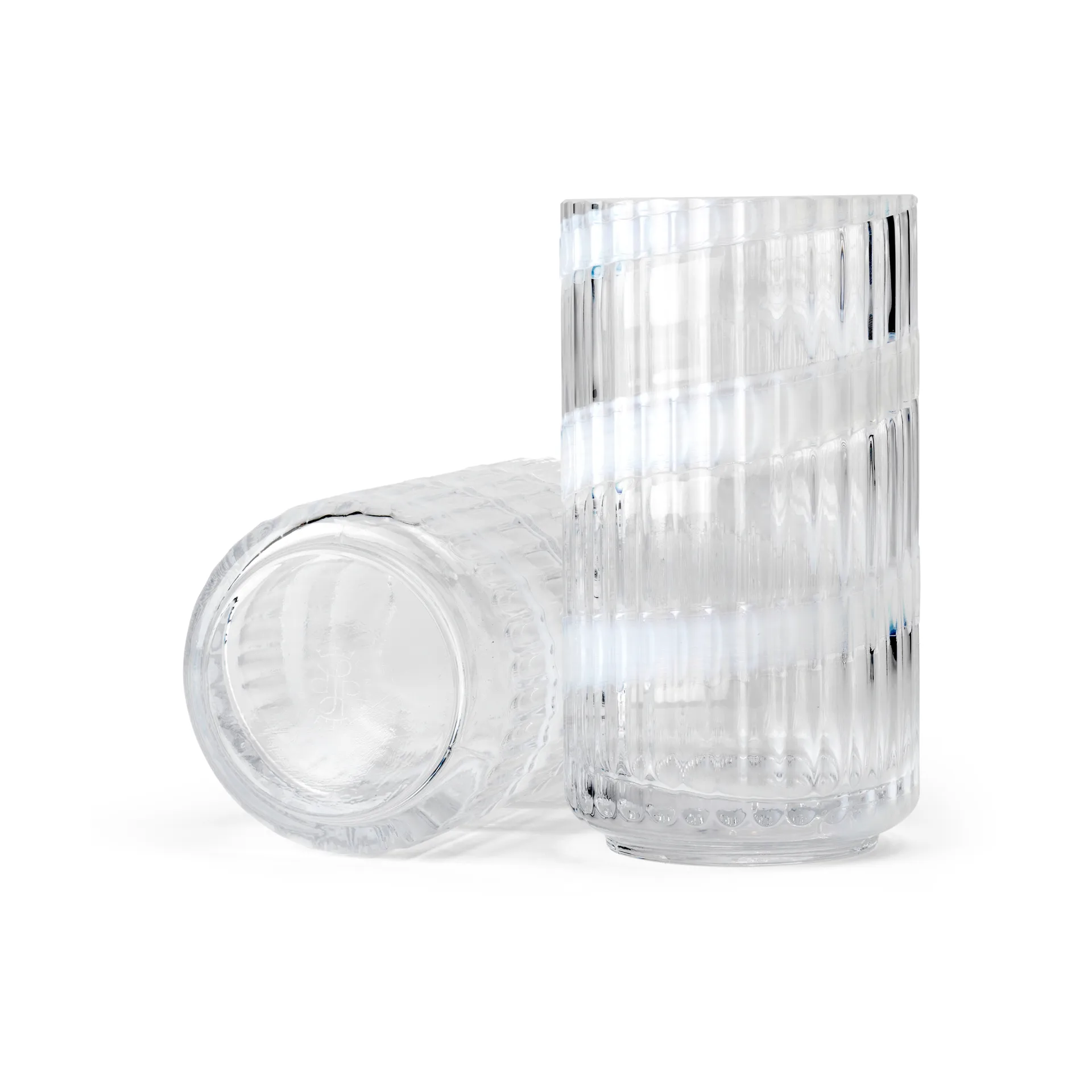 Lyngby Vase, White swirl, 15,5 cm Lyngby Porcelæn