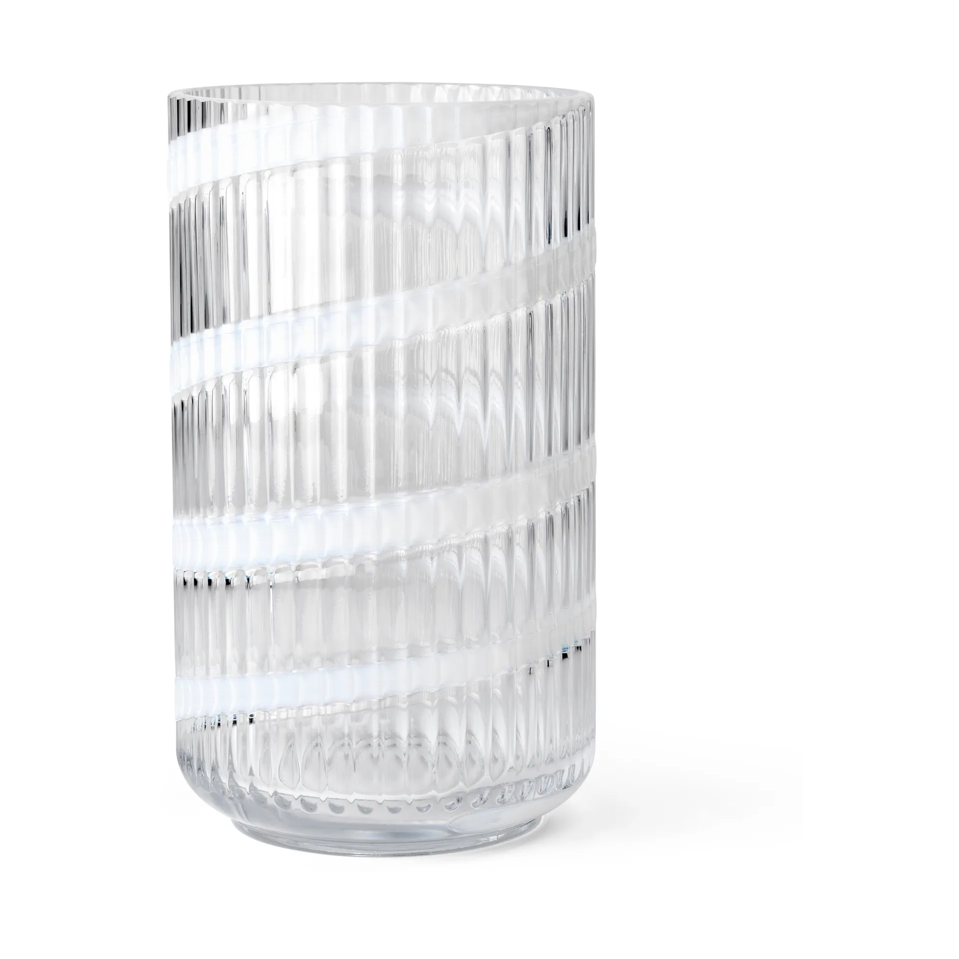 Lyngby Vase, White swirl, 25 cm Lyngby Porcelæn