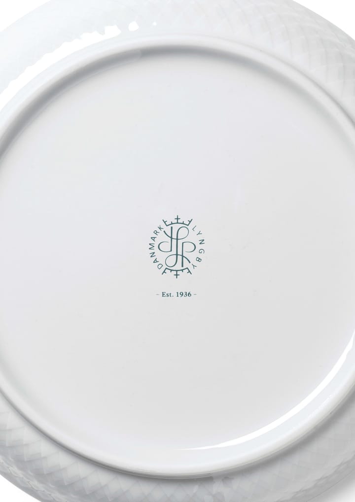 Rhombe asjett Ø16 cm, Hhvit Lyngby Porcelæn