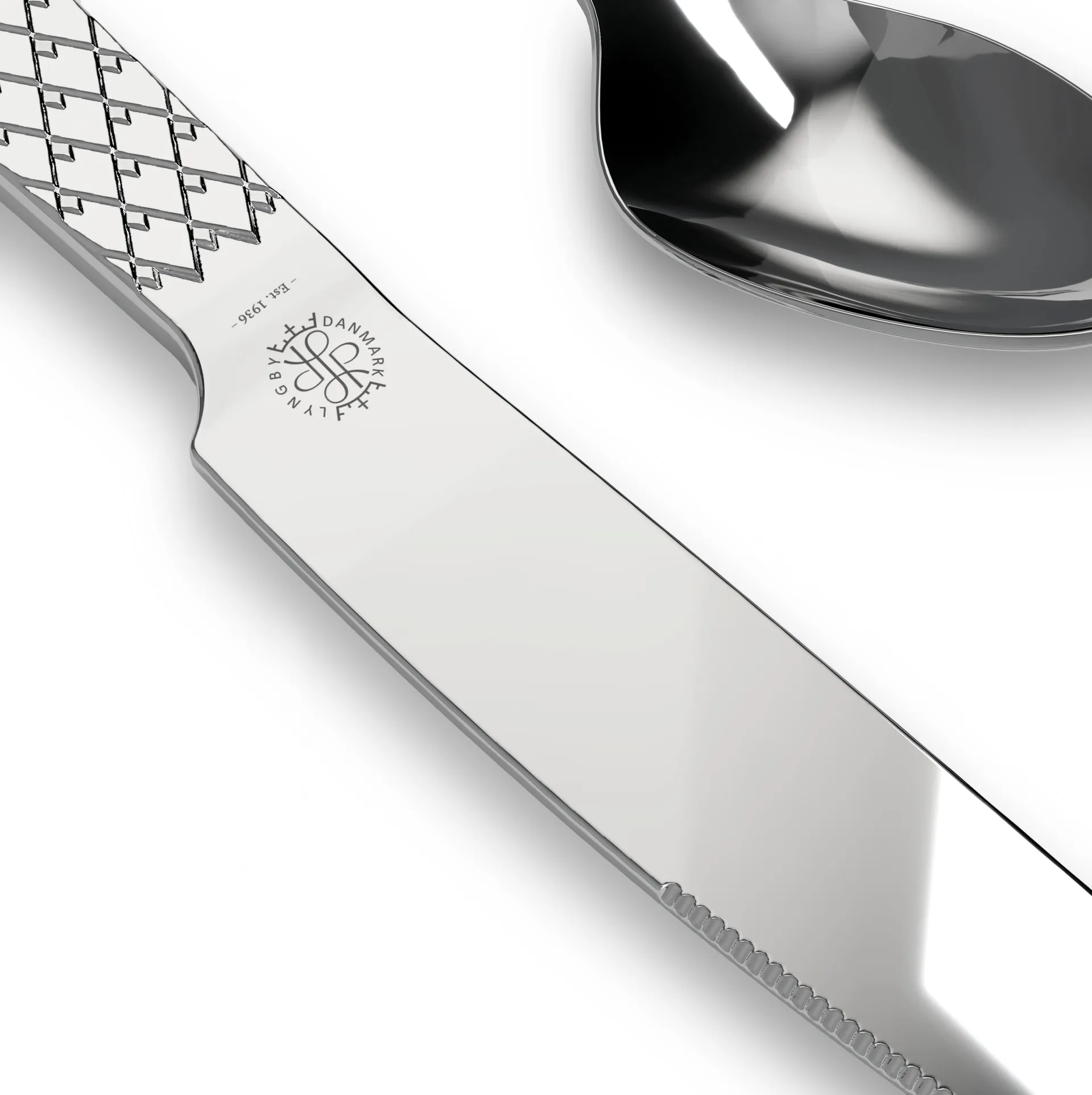 Rhombe bestikksett, 16 deler Lyngby Porcelæn