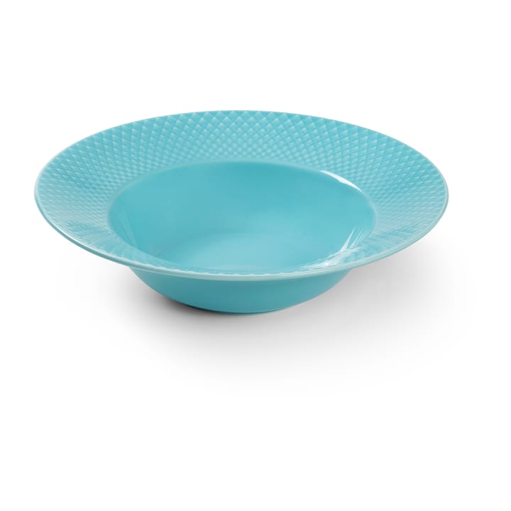 Rhombe dyp tallerken Ø 24,5 cm, Turkis Lyngby Porcelæn