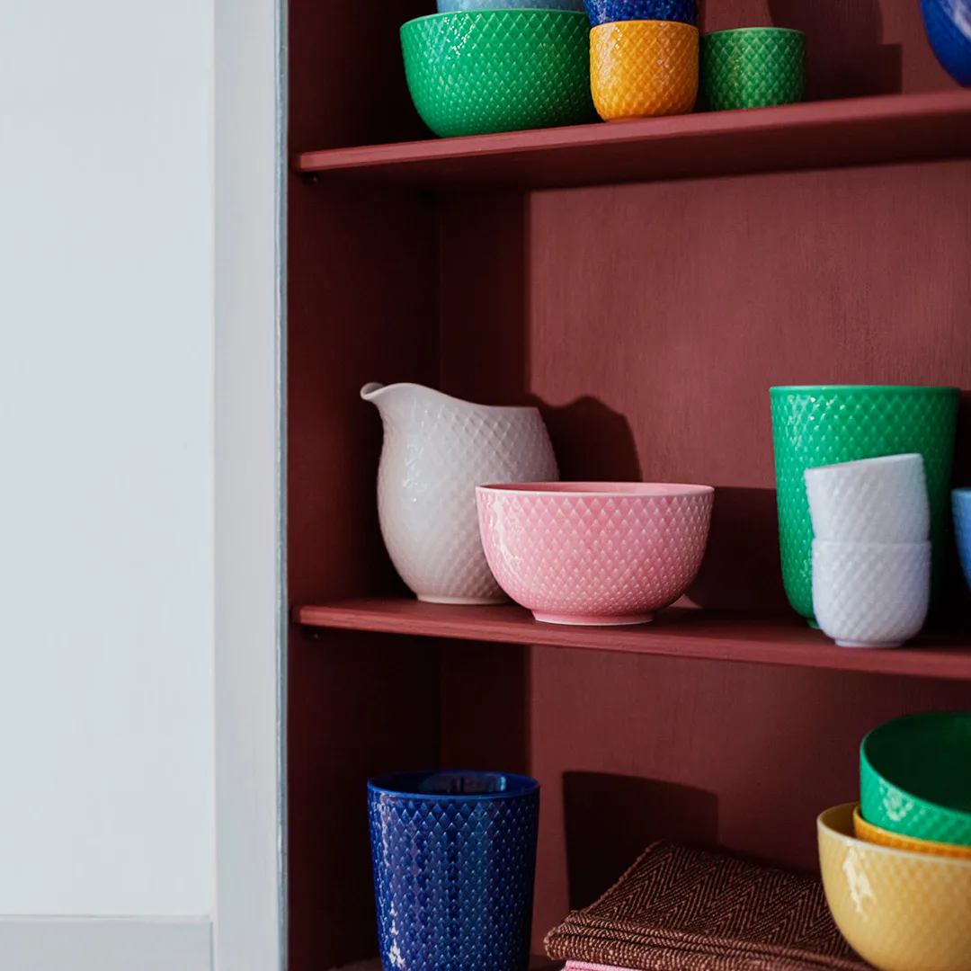 Rhombe eggeglass Ø 5 cm, Grønn Lyngby Porcelæn