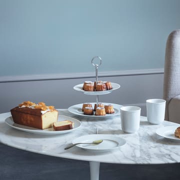 Rhombe kakefat Ø 27 cm - hvit - Lyngby Porcelæn