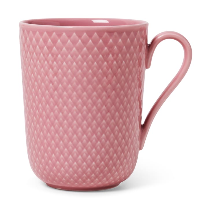 Rhombe kopp med hank 33 cl - Rosa - Lyngby Porcelæn