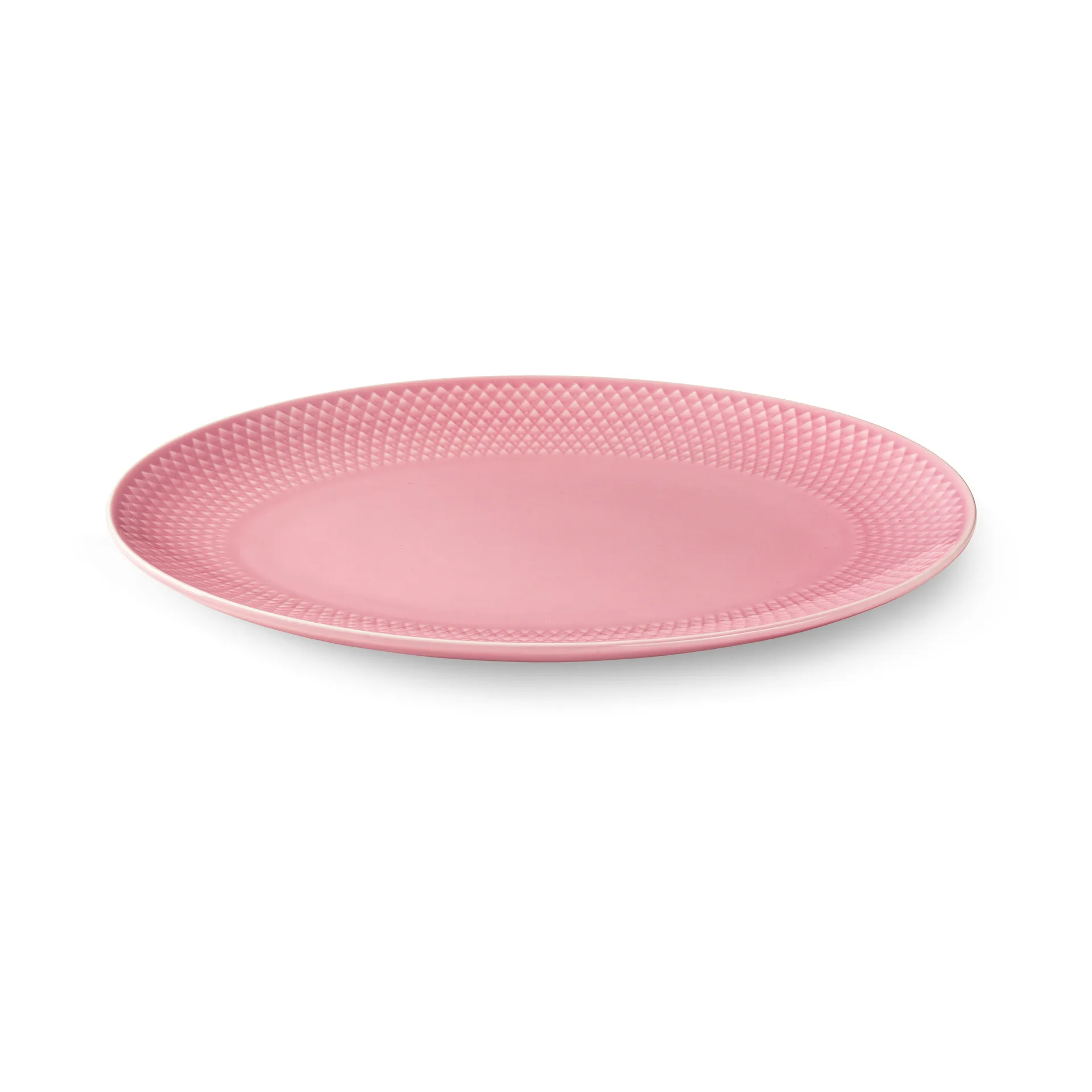 Rhombe ovalt serveringsfat 21,5 x 28,5 cm, Rosa Lyngby Porcelæn