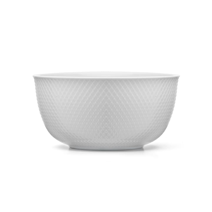 Rhombe serveringskål Ø22 cm - hvit - Lyngby Porcelæn