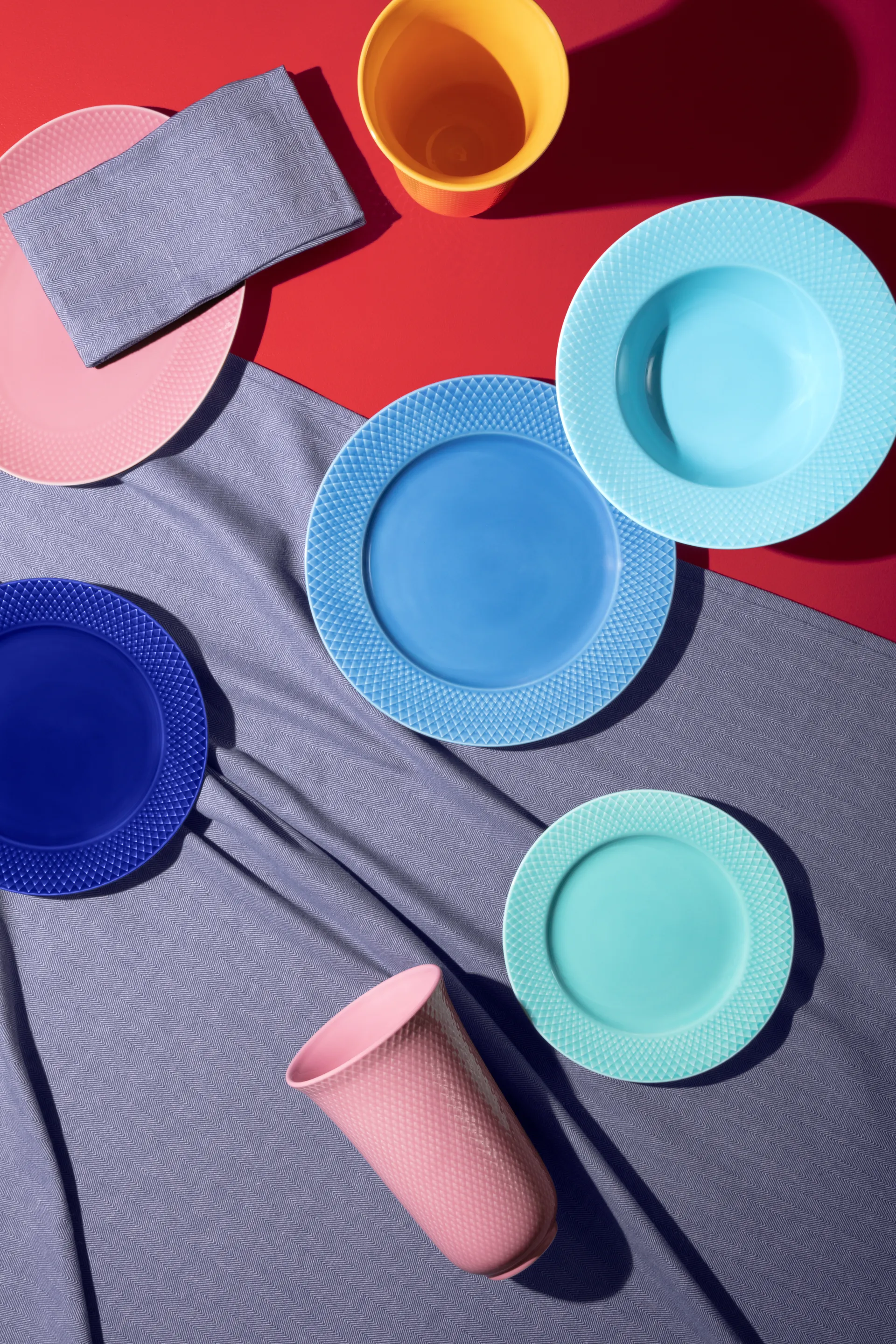 Rhombe tallerken Ø 27 cm, Blå Lyngby Porcelæn