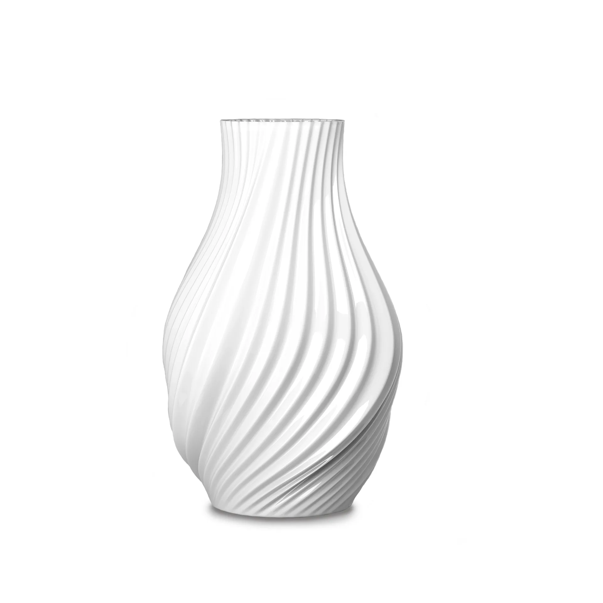 Twist vase 18 cm, Hvit Lyngby Porcelæn