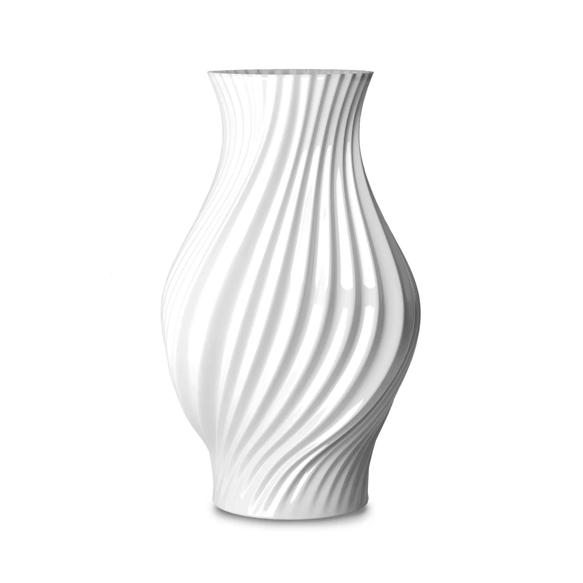 Twist vase 25 cm, Hvit Lyngby Porcelæn