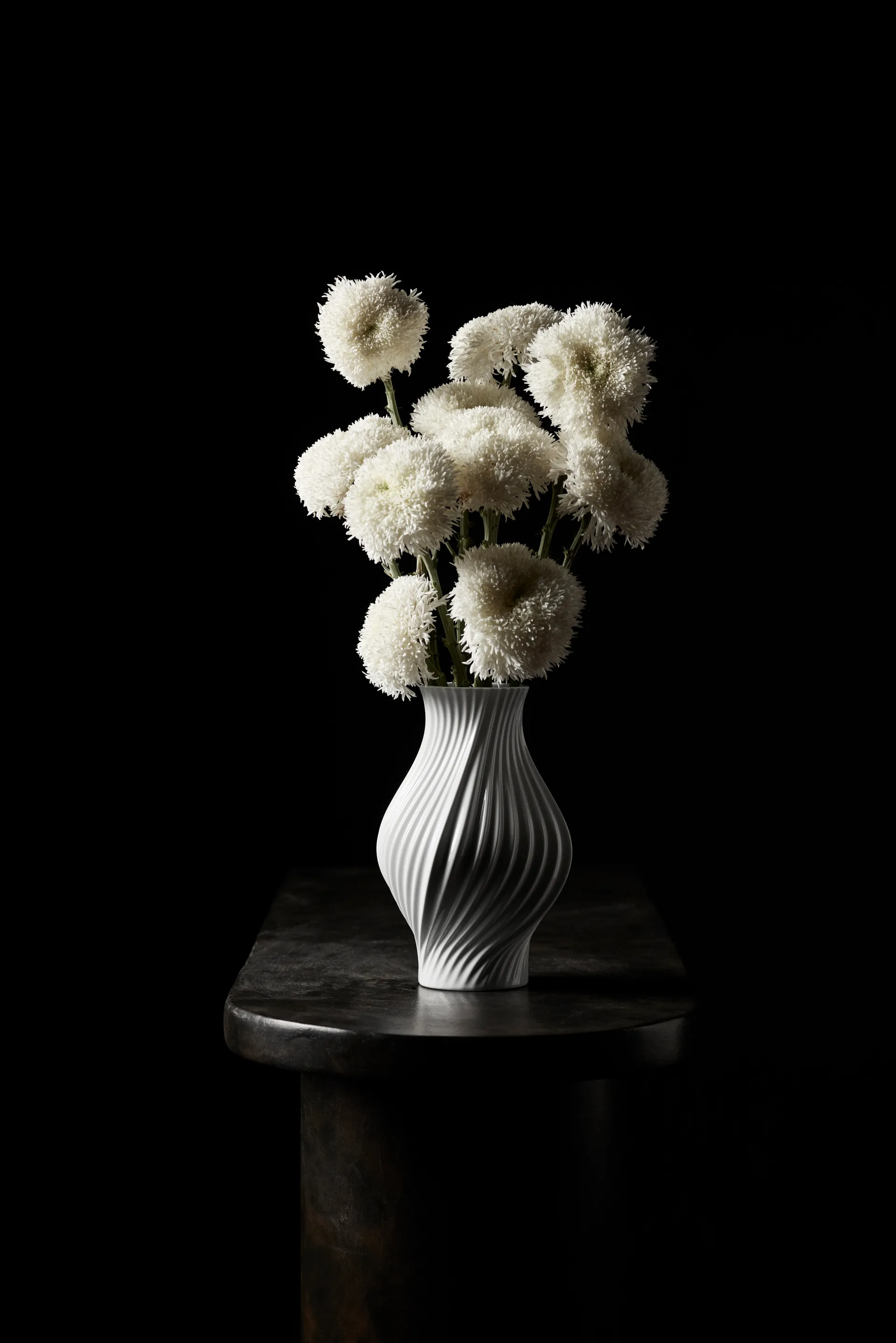 Twist vase 25 cm, Hvit Lyngby Porcelæn