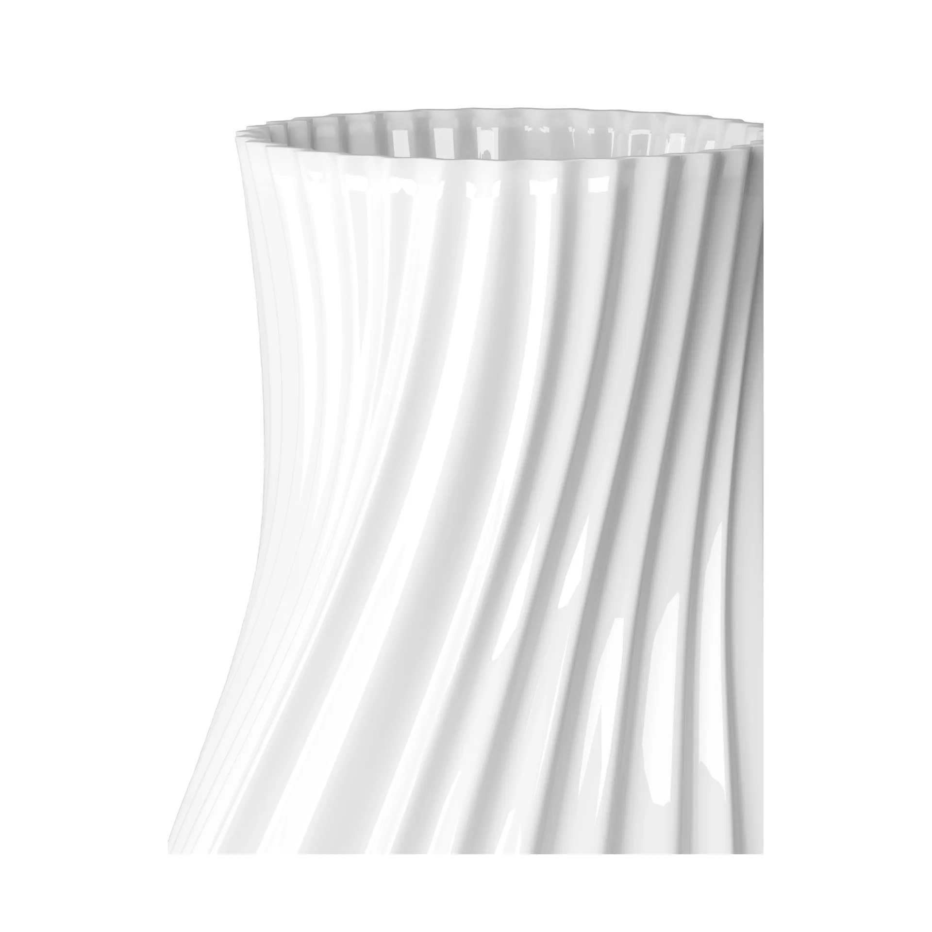 Twist vase 31 cm, Hvit Lyngby Porcelæn