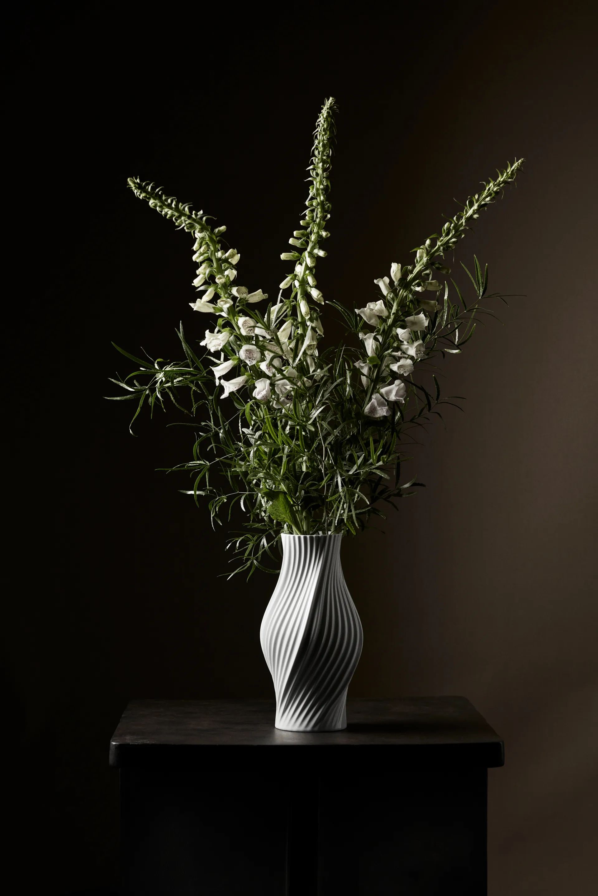 Twist vase 31 cm, Hvit Lyngby Porcelæn